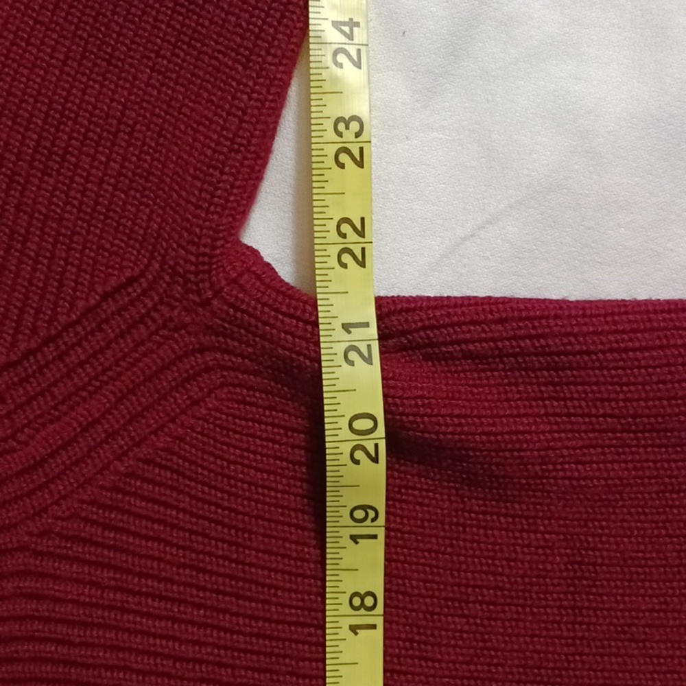 NWT Banana Republic Men's Maroon Wool Blend V-Neck Sweater Size L - Picture 7 of 9
